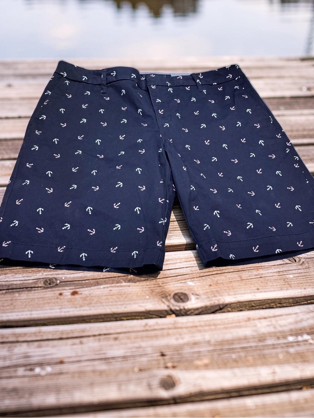 Tommy Hilfiger Navy Anchor Print Women's Bermuda Shorts